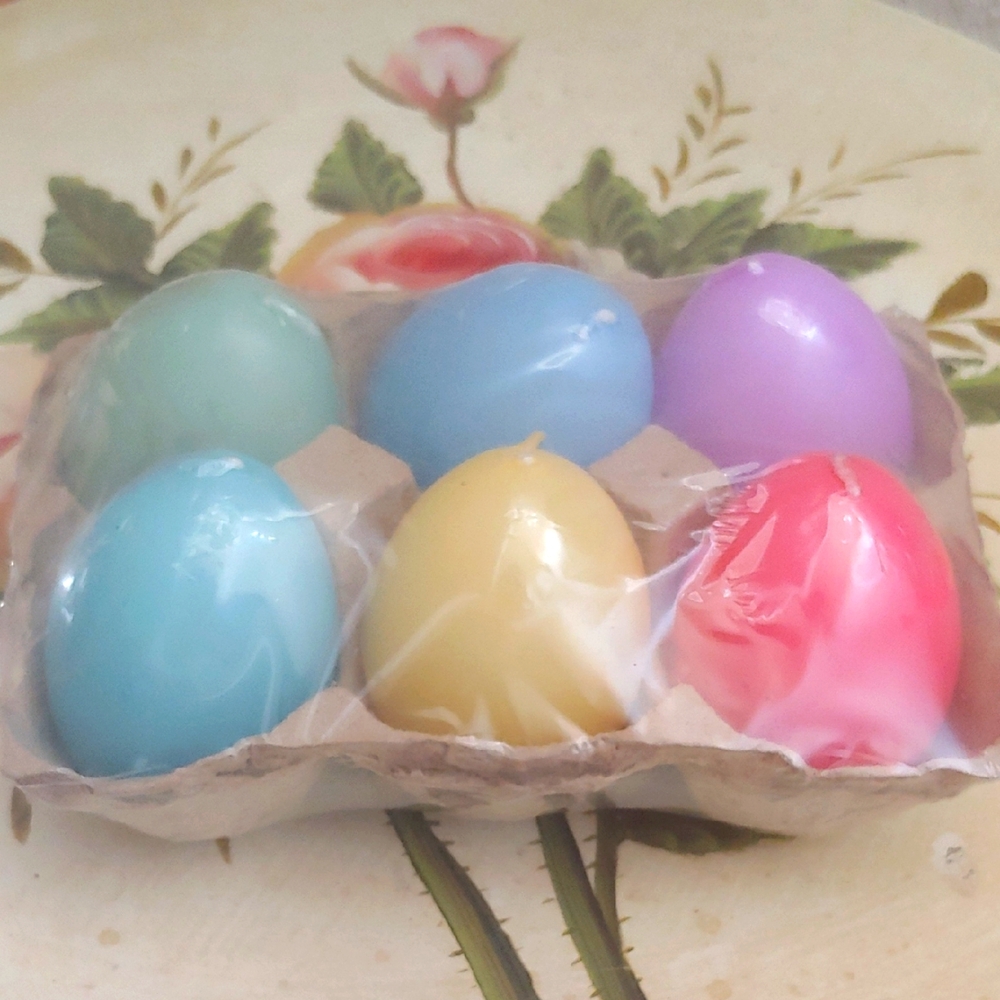 Vtg Easter Egg Candles, Made in Hong Kong (1990s)